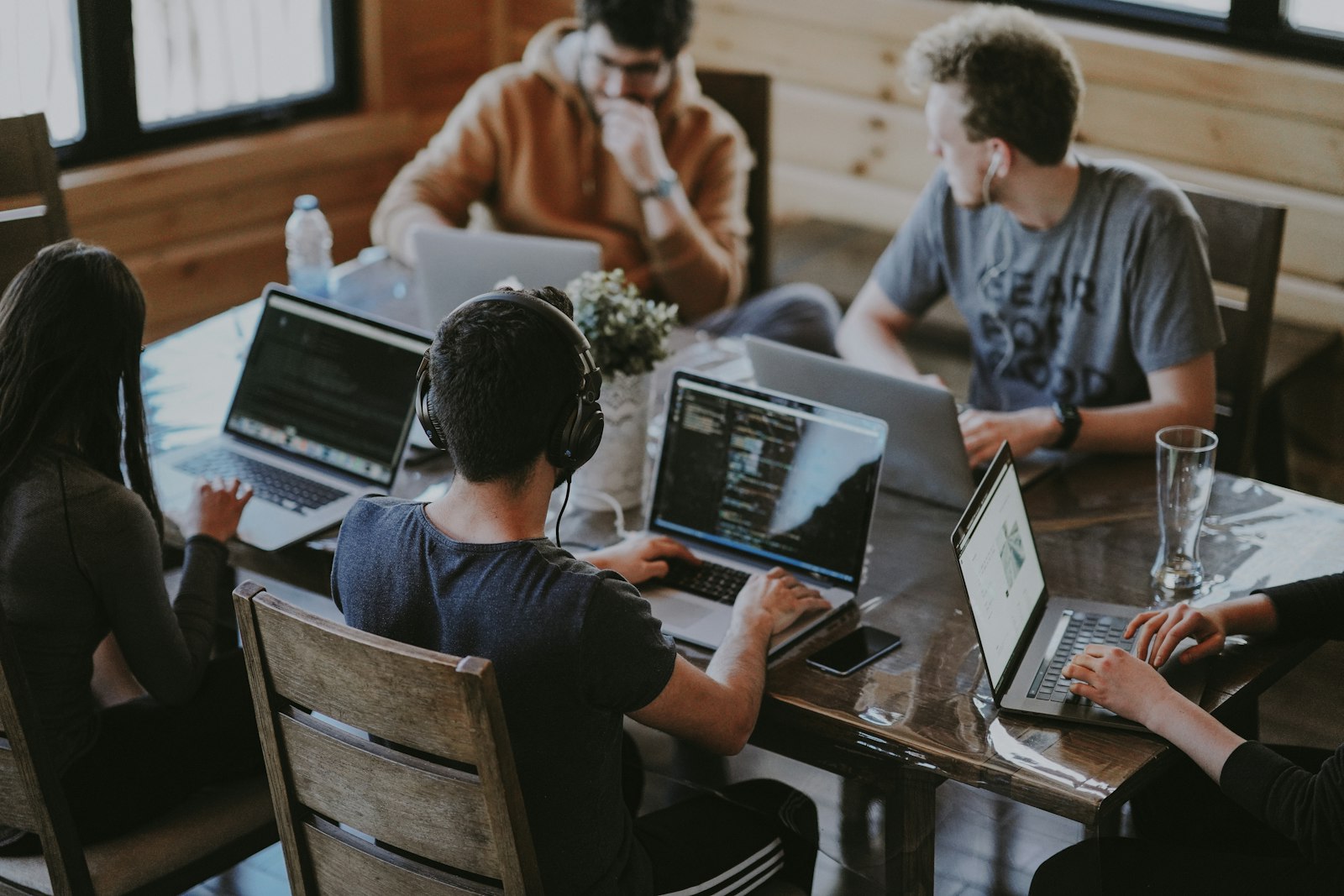 Two founders working together